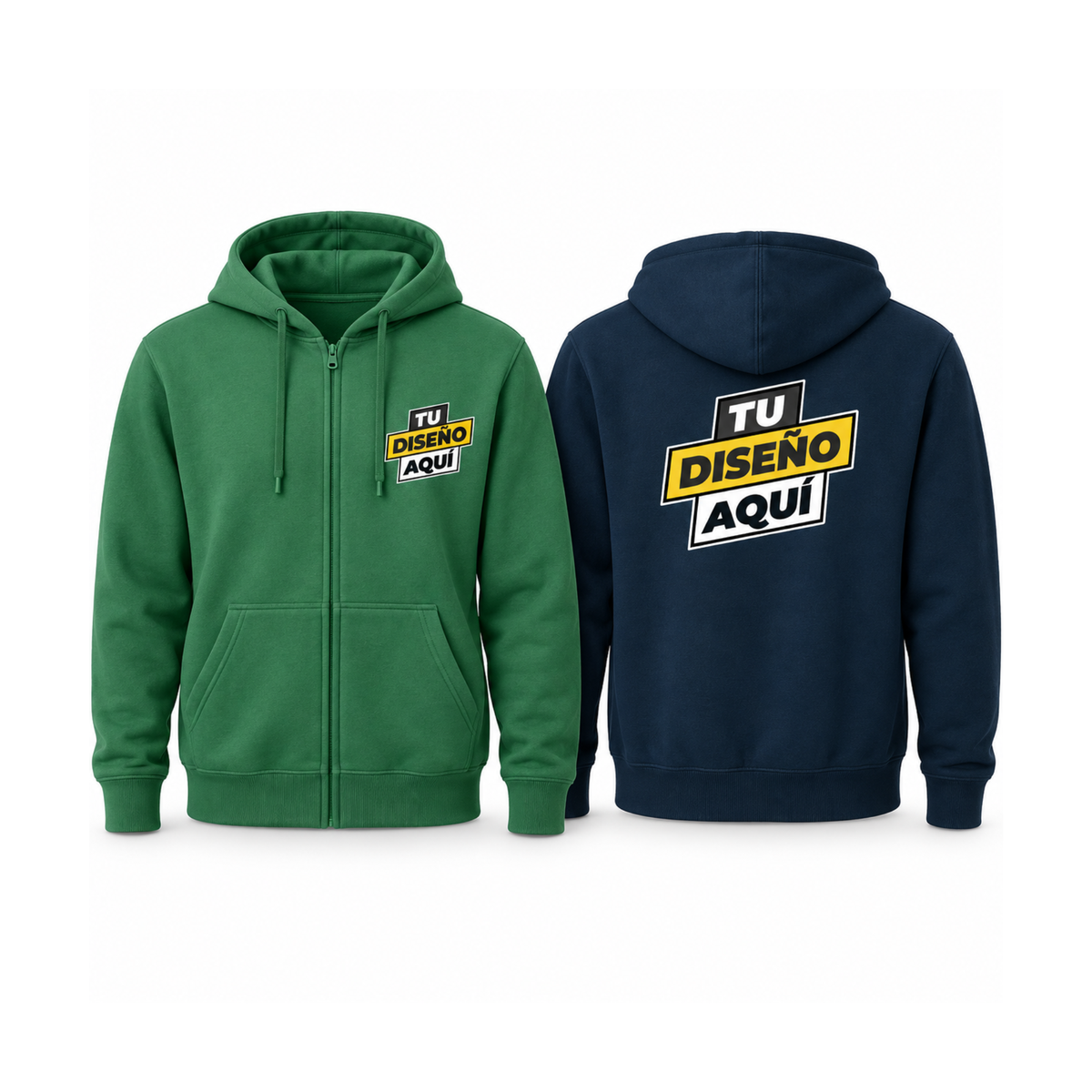 Sudadera con capucha y cremallera personalizada